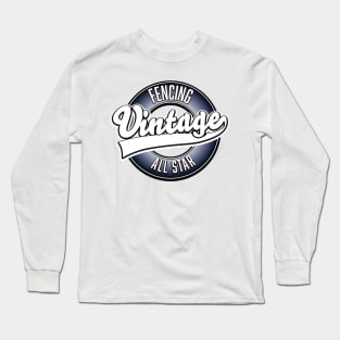 Fencing vintage all star logo Long Sleeve T-Shirt